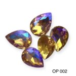 Medium teardrop crystals - 5pcs
