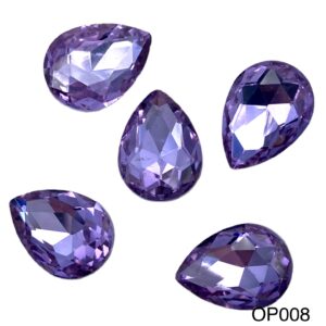 Large teardrop crystals – 5pcs