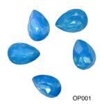 Large teardrop crystals - 5pcs