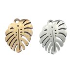 Metal leaf jewelry charm