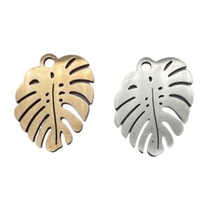 Metal leaf jewelry charm
