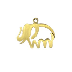 Metal elephant jewelry gold charm