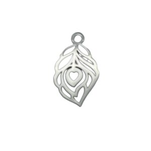 Metal leaf jewelry charm