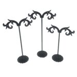 Jewelry metal holder black stand