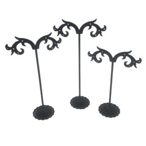 Jewelry metal holder black stand