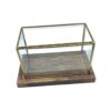 Wood glass display case with lift-off cover