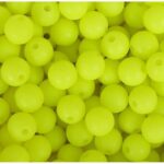 Light Lime Silicone Teething Beads 10pcs - 9mm