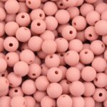 Baby Pink Silicone Teething Beads 10pcs - 12mm
