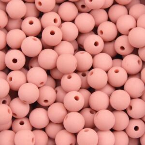 Baby Pink Silicone Teething Beads 10pcs - 12mm