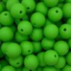Green Silicone Teething Beads 10pcs - 9mm