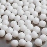White Silicone Teething Beads 6pcs - 15mm