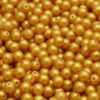 Gold Silicone Teething Beads 10pcs - 9mm