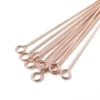Head eye pins rose gold