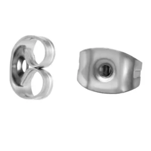 Stainless steel earring stud nuts