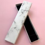 Marble box for jewelry and press ons