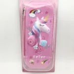 3D unicorn pen case (light pink)