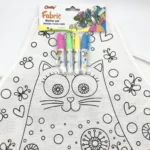 Fabric marker set (cat apron+4 markers)