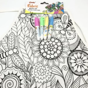 Fabric marker set (flower apron+4 markers)