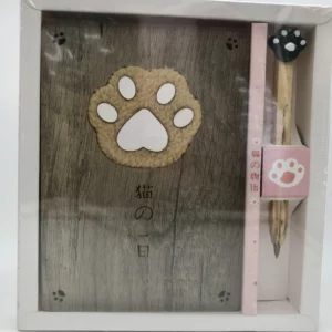 A5 notebook and pen set (medium dark wood)