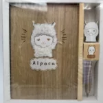 Lamb A5 notebook and pen set (medium dark wood)