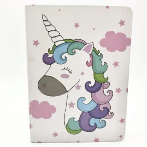 White Hardcover Unicorn A6 Notebook