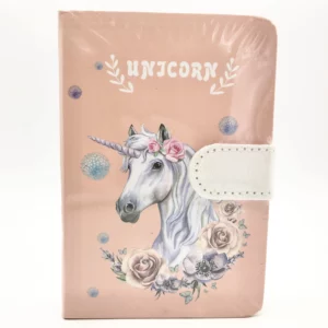Peach Hardcover Unicorn A6 Notebook