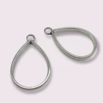 Jewelry tear drop silver colour (2pcs)