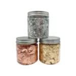 Crushed metallic leaf patal in a jar