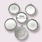 Earrings / pendants metal base 05 (6pcs)
