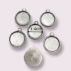 Earrings / pendants metal base 04 (6pcs)