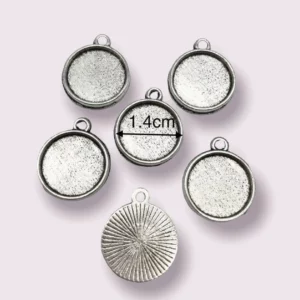 Earrings / pendants metal base 04 (6pcs)