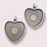Earrings / pendants metal base 01 (2pcs)