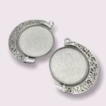 Earrings / pendants metal base 07 (2pcs)