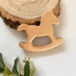Wooden horse teether toy 1pc