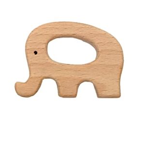 Wooden elephant teether toy 1pc