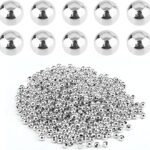 Round plastic beads silver