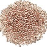 Round plastic beads rose gold
