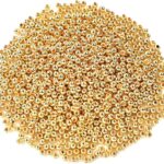 Round plastic beads gold