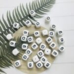 Square silicone alphabet beads letter G