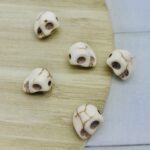 Skull beads creamy white