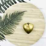 Heart brass metal pendant