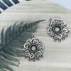 Jewellery round metal earrings 2pcs