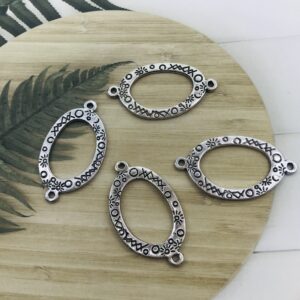 Jewellery silver metal charms 2pcs