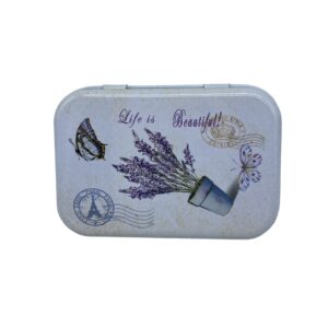 Jewelry metal box lavender 01