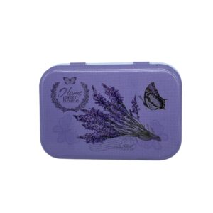 Jewelry metal box lavender 010