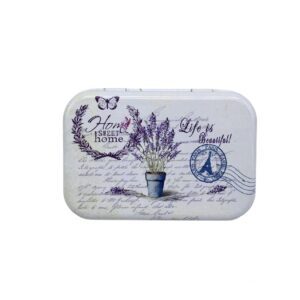 Jewelry metal box lavender 06