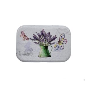 Jewelry metal box lavender 09