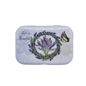 Jewelry metal box lavender 013