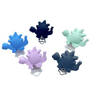 Dinosaur silicone teether clips 1pc