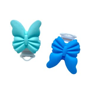 Butterfly silicone teether clips 1pc
